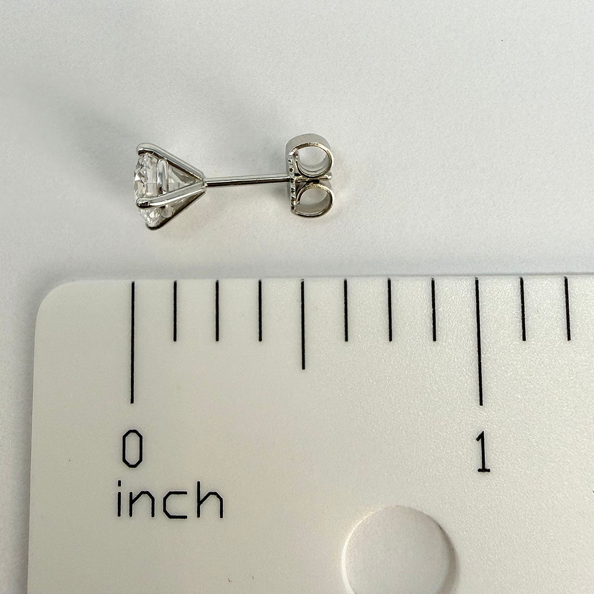 14K White Lab Grown Diamond Stud Earrings