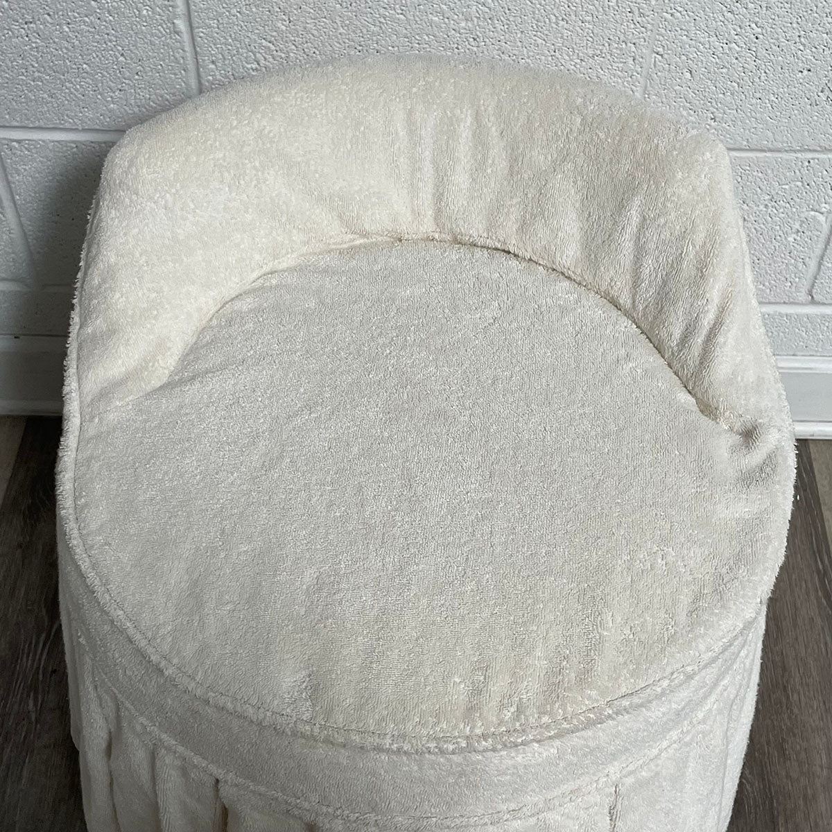Vanity Chair with Terry Cloth Slipcover