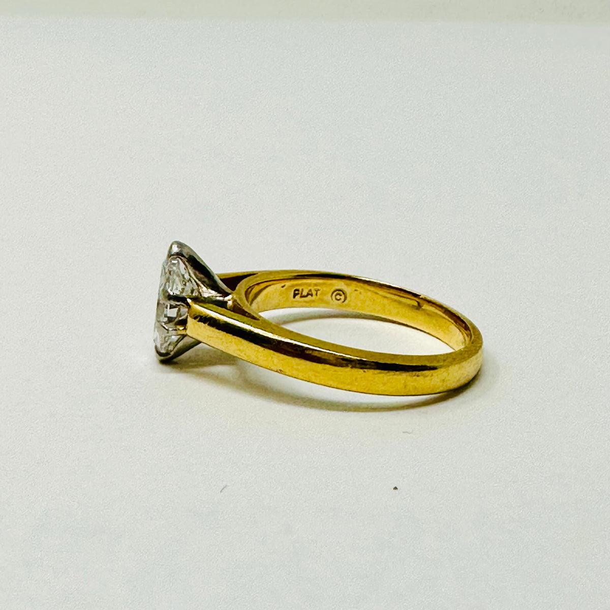 18K Gold Ring with 0.71 Marquise Cut Diamond