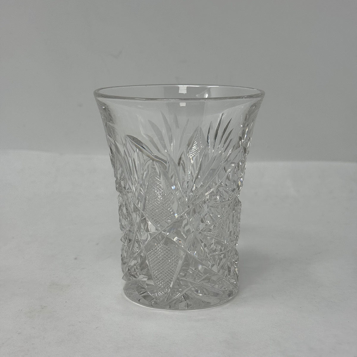 Set of 6 Brilliant Cut Crystal Whiskey Glasses