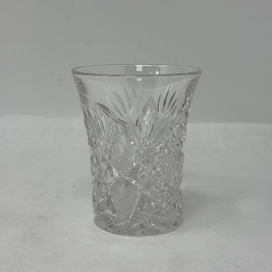 Set of 6 Brilliant Cut Crystal Whiskey Glasses