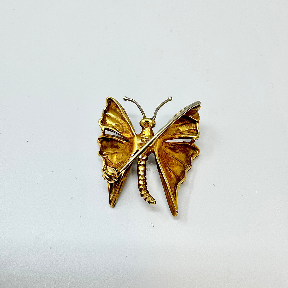 18K Enamel Butterfly Pin