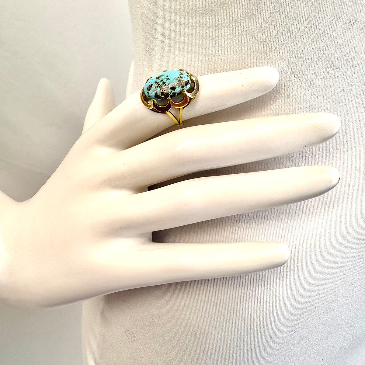 14K Gold Ring with Turquoise