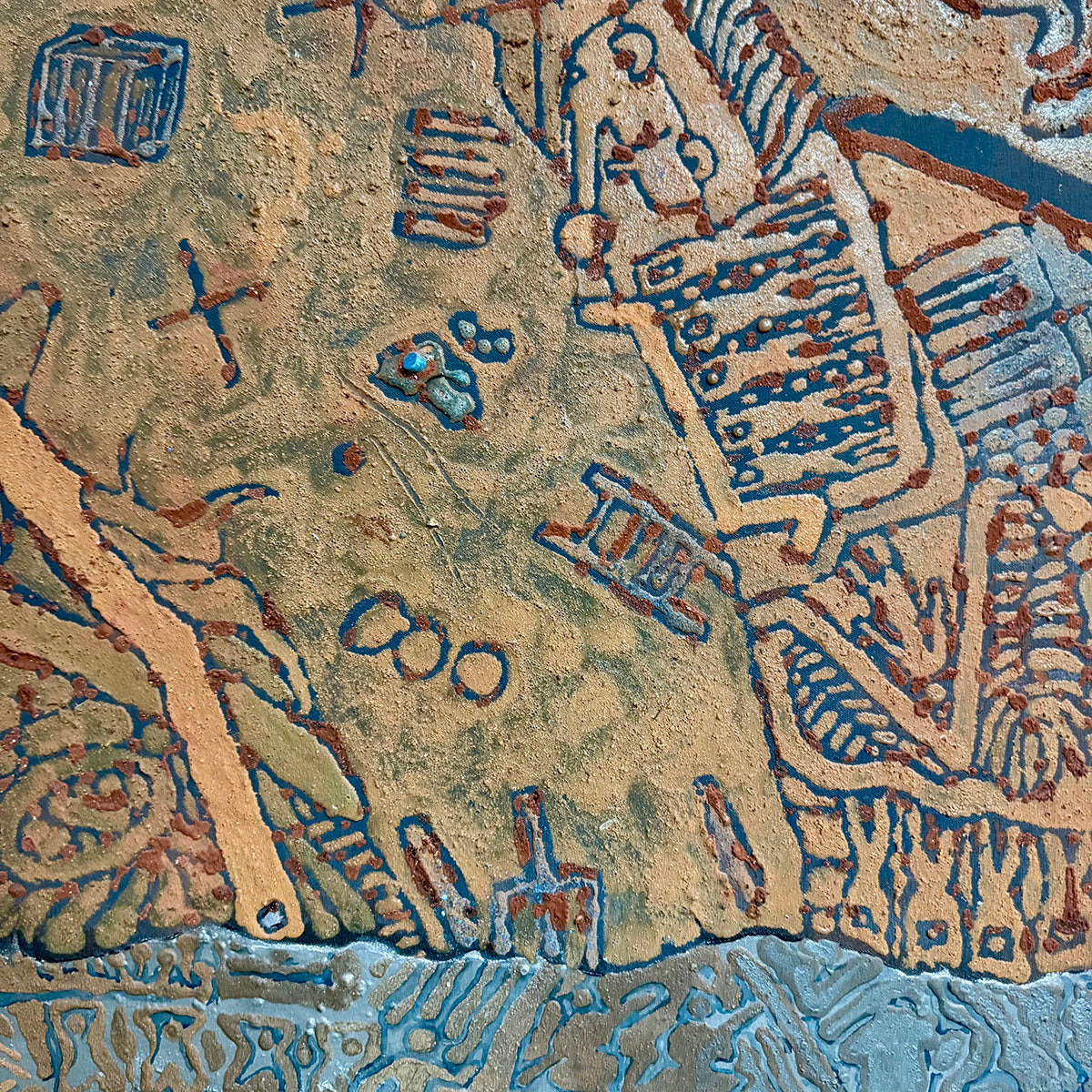 Large Framed Painting "Siege of the  City"