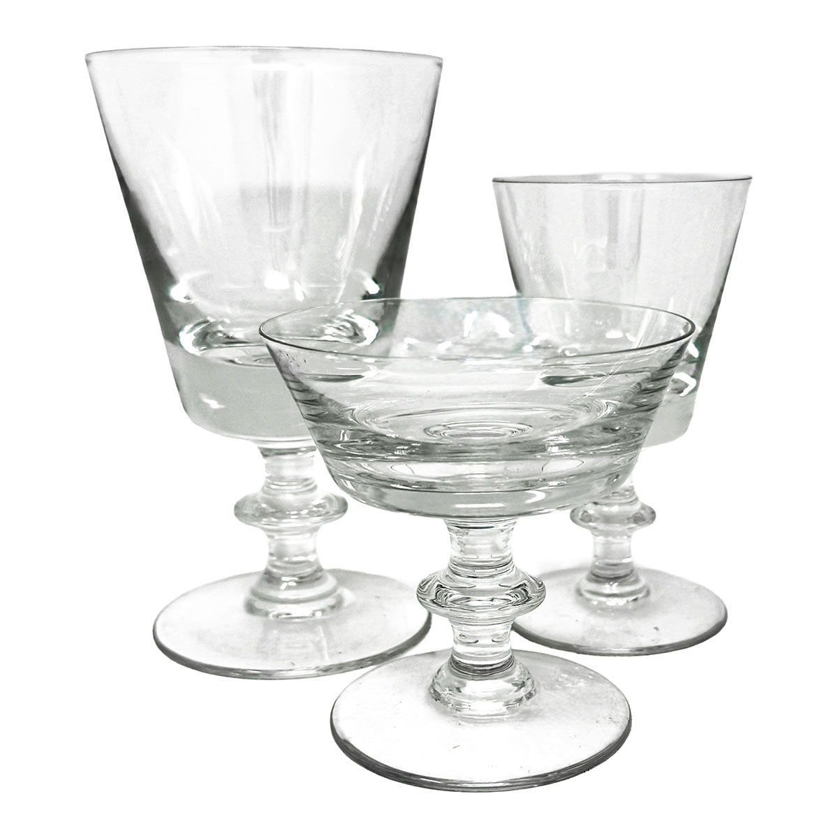 "State Plain"  Val St Lambert Set of 30 Glasses