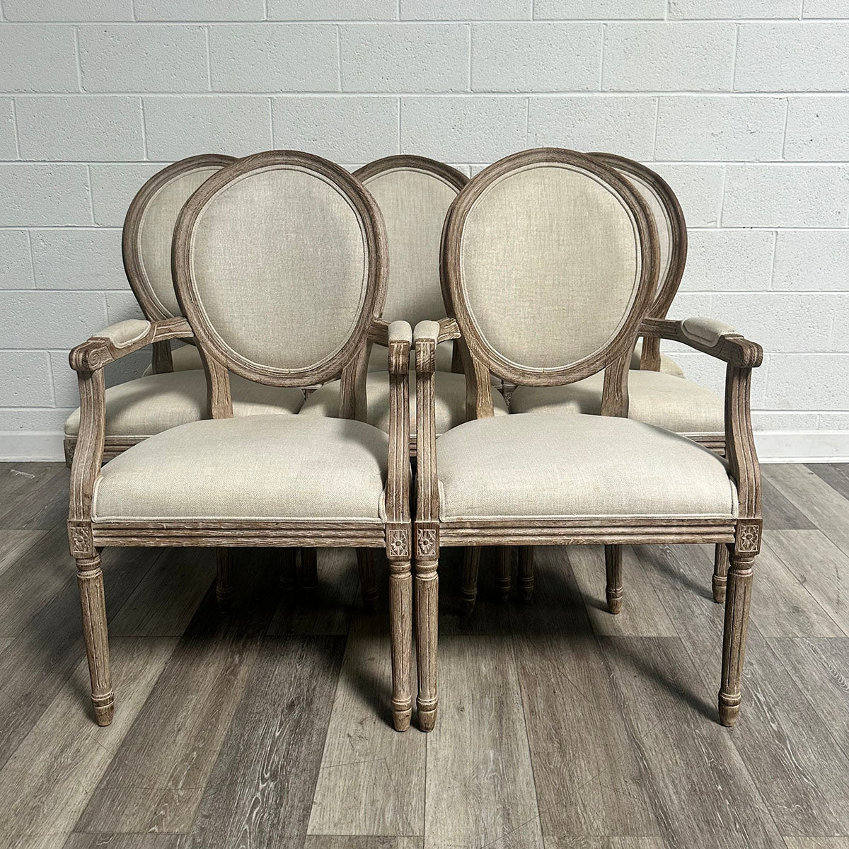 Set of 8 Restoration Hardware Dining Chairs