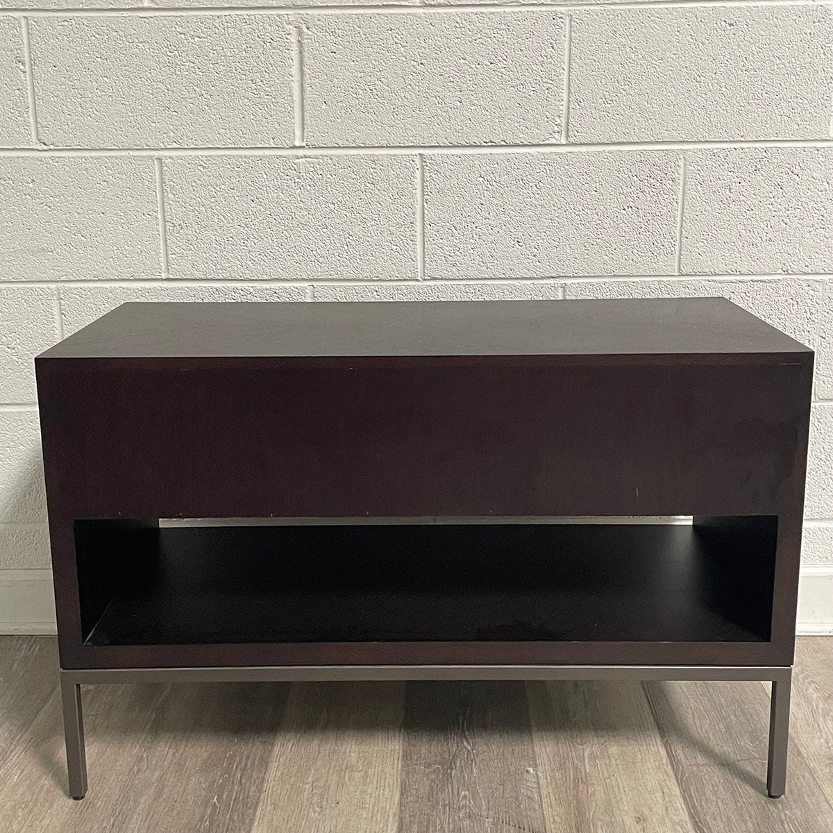 Brown Nightstand With 1 Drawer & 1 Shelf