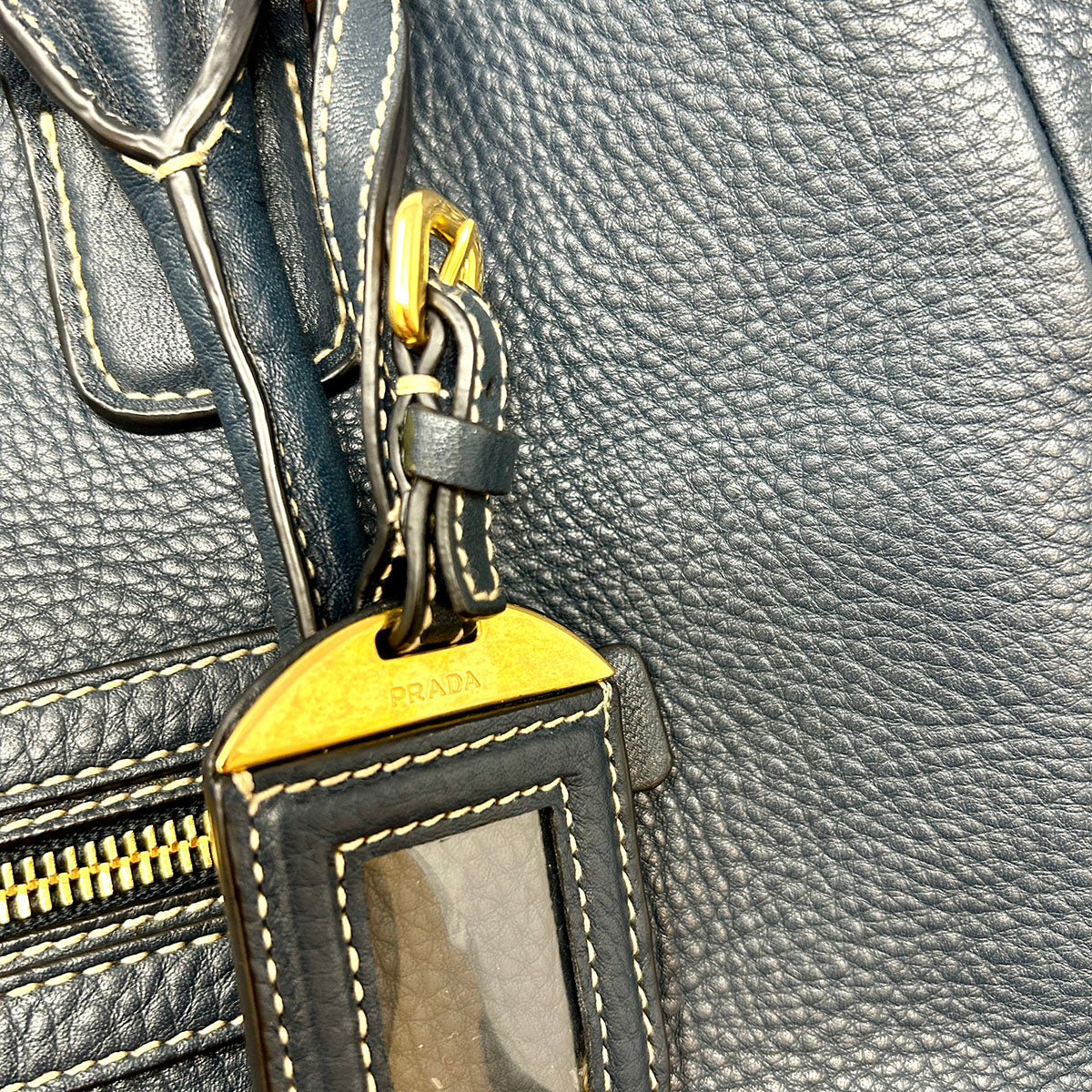 Prada Vitello Front Pocket Convertible Tote