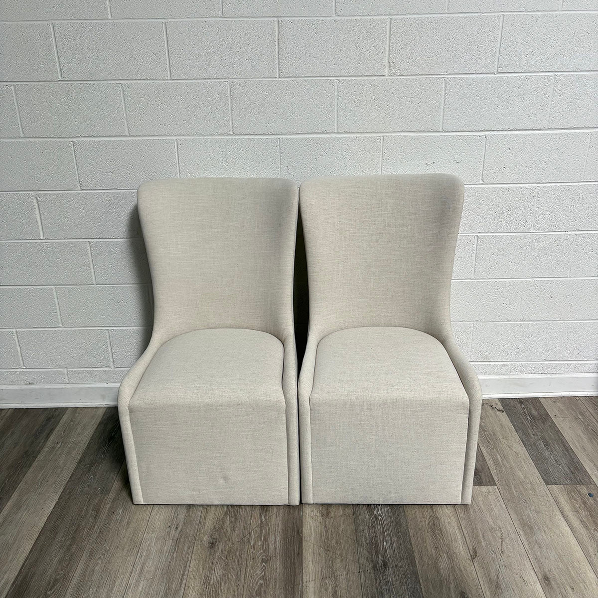 Pair of Wheeled Head Chairs