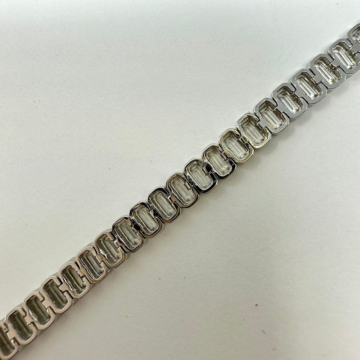 7" Bezel Set Emerald Cut CZ Tennis Bracelet set in Sterling Silver