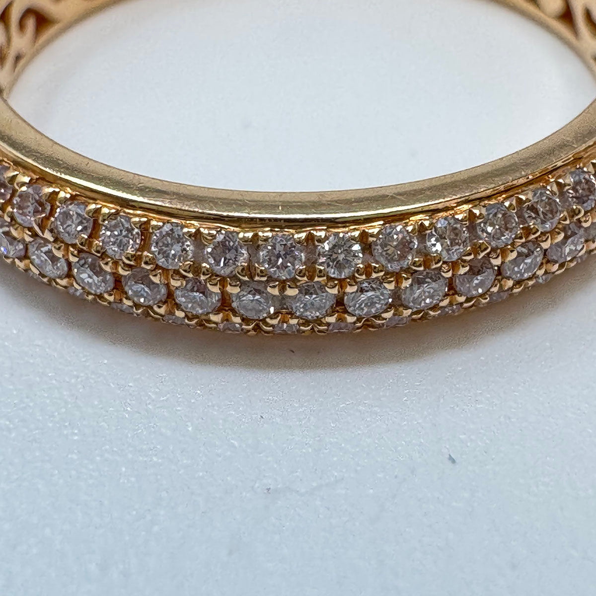 Wegganman 18K Rose Gold Pave Diamond Band