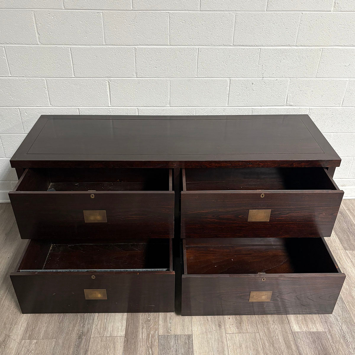 Wood 4-Drawer Credenza