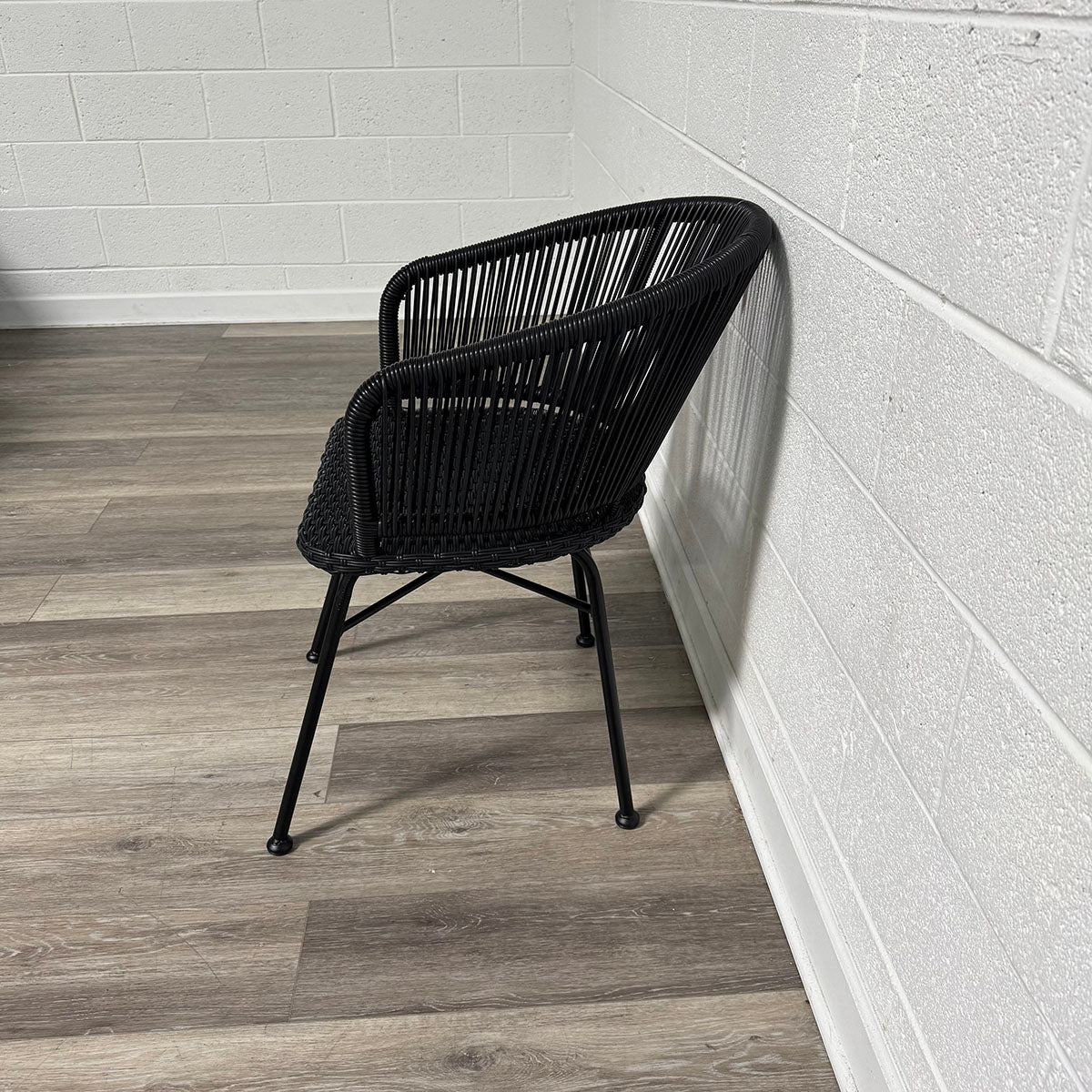 Black Zaragoza Rattan Chair