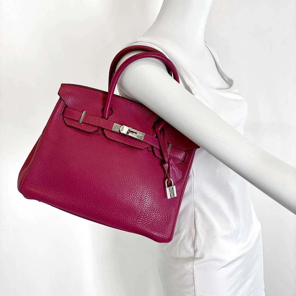 Hermes Clemence Birkin 30 Handle Bag