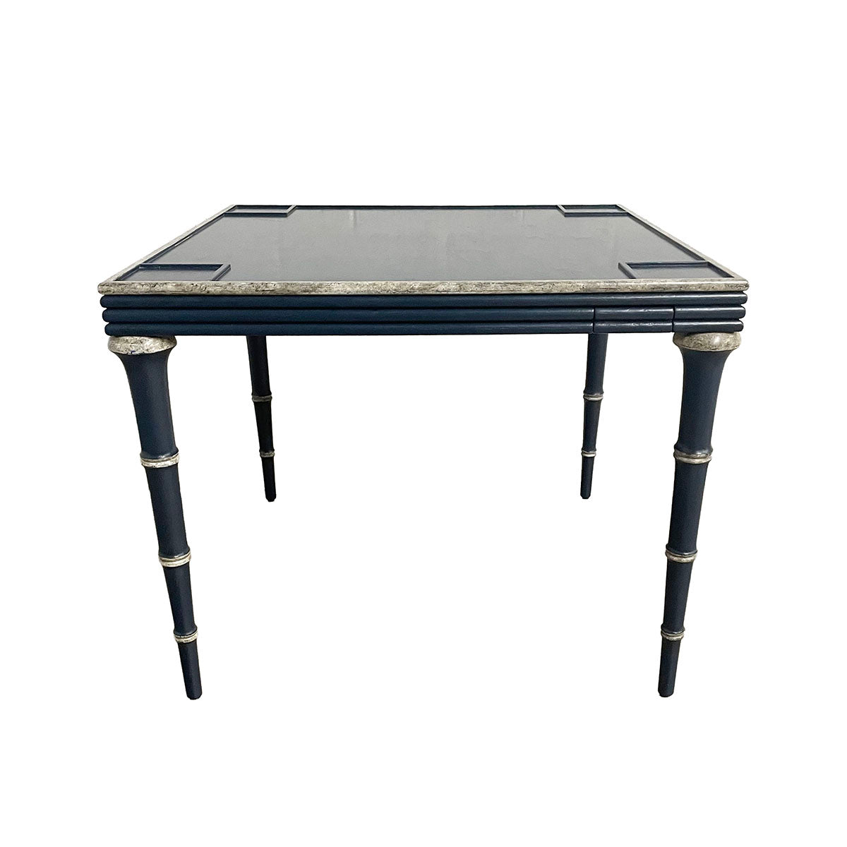 Blue Painted Wood Game Table