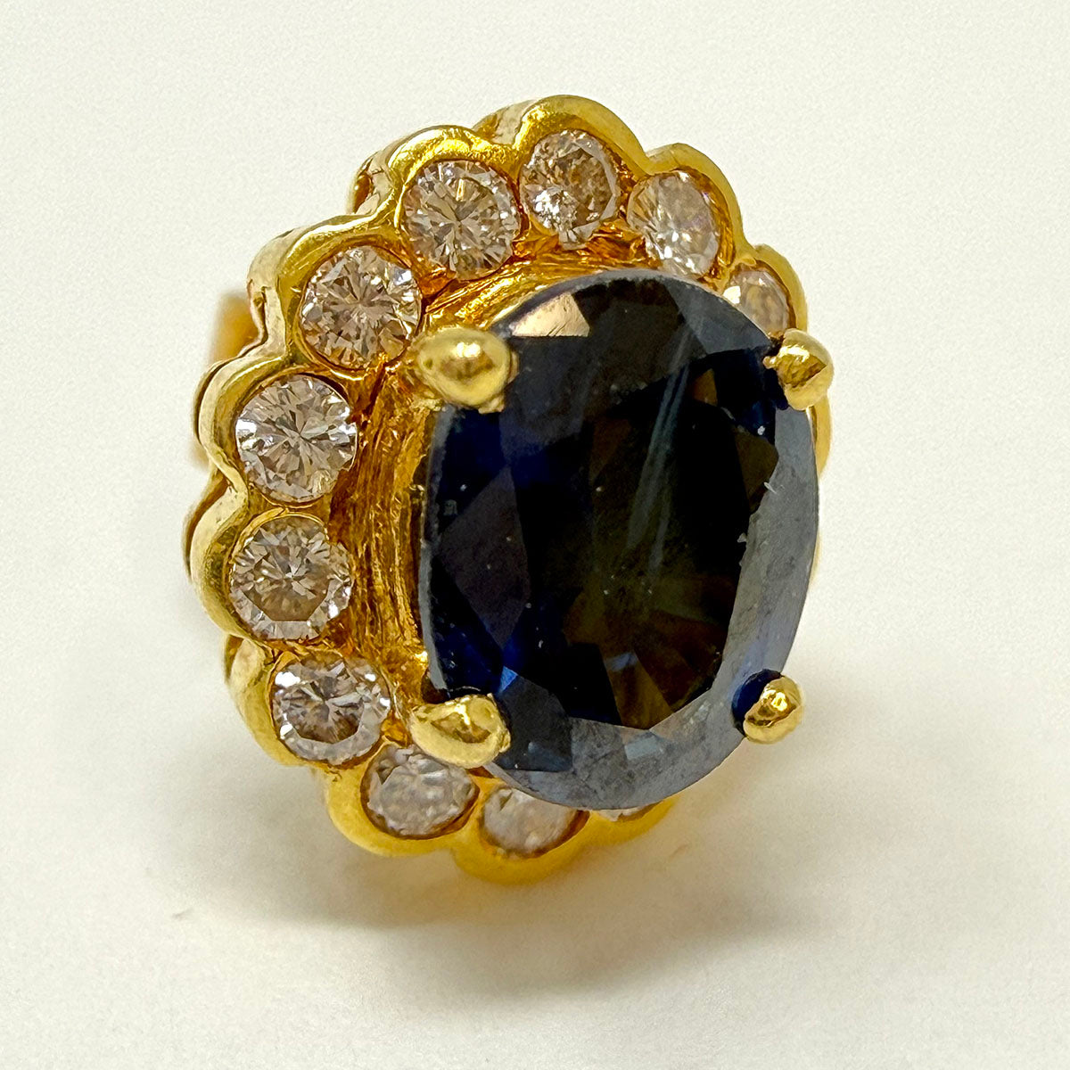 Sapphire and Diamond Earrings