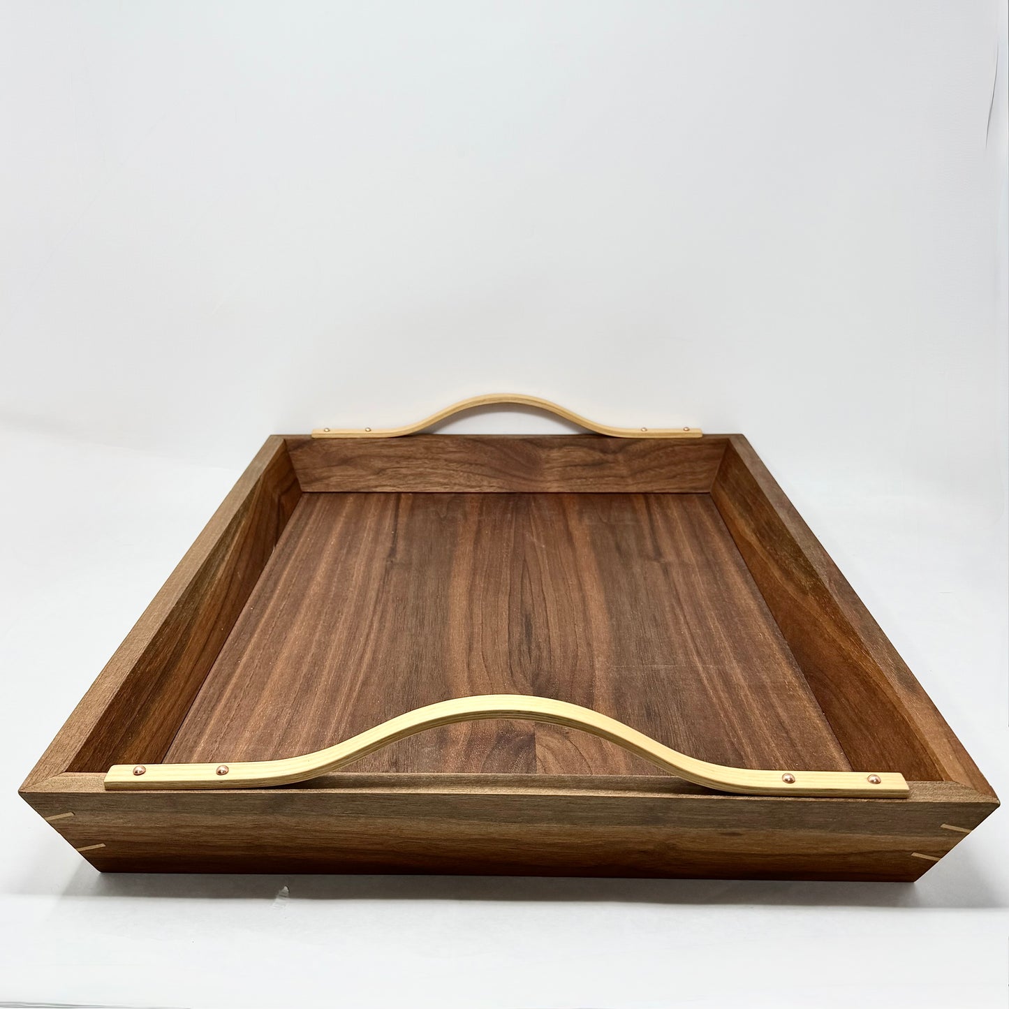 Large Wood Two Tone Serving Tray