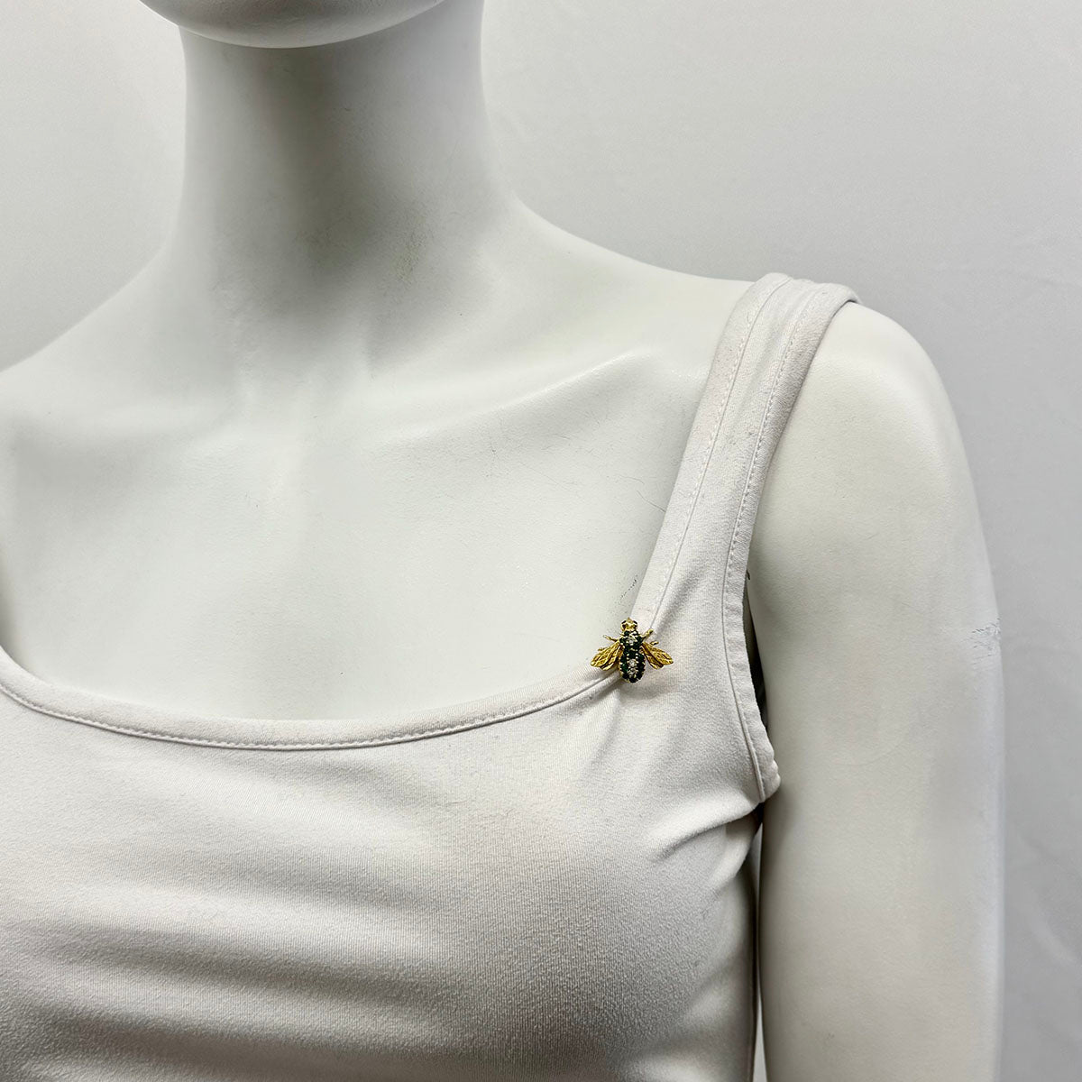 Rosenthal 18K Gold "Bee" Pin with Diamonds, Rubys and Emeralds