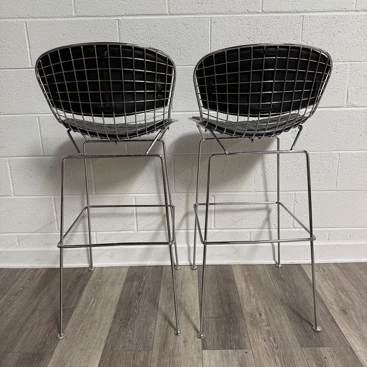 Pair of Bertoia Style Bar Stools