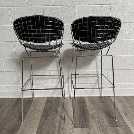 Pair of Bertoia Style Bar Stools