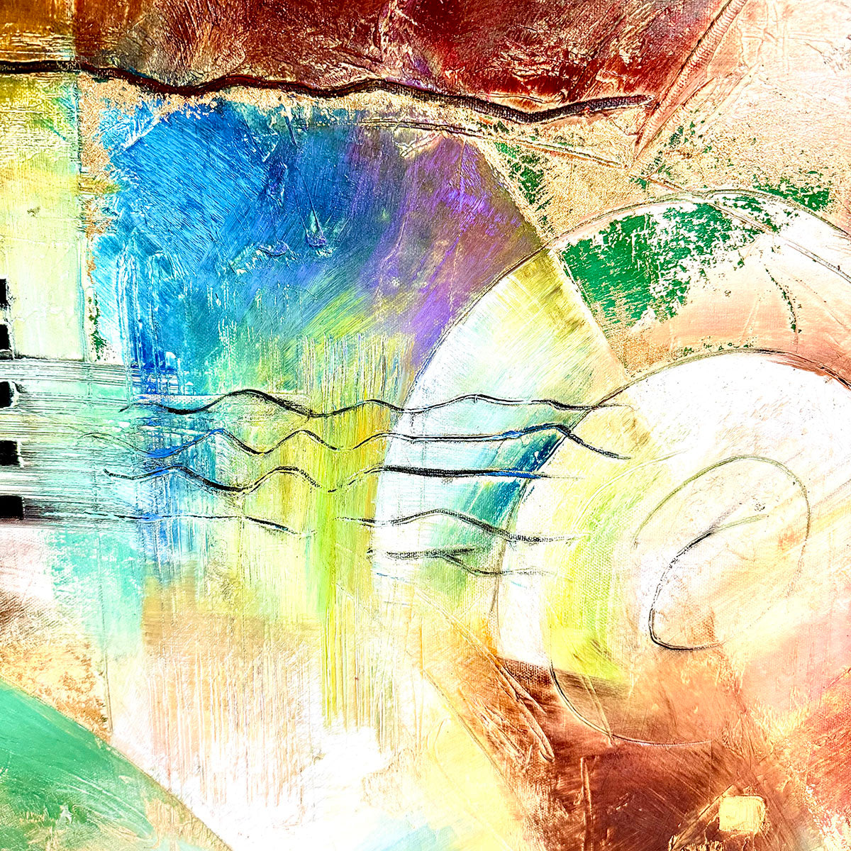 Framed Painting Large Abstract