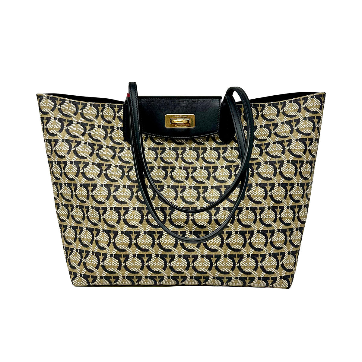 Salvatore Ferragamo Printed Gancino Tote