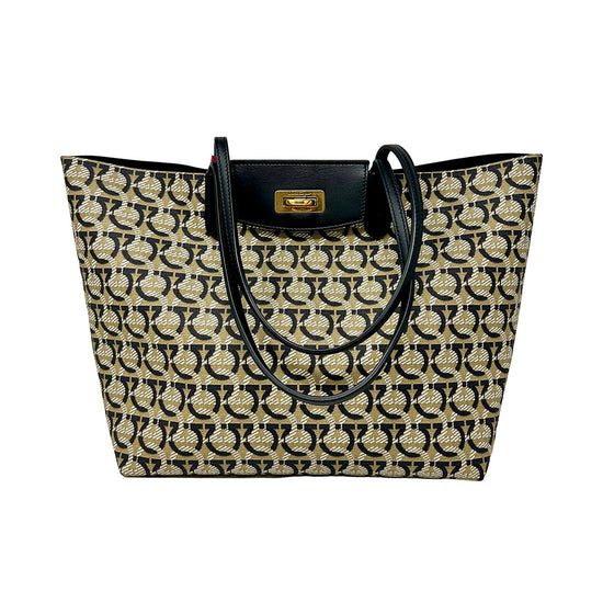 Salvatore Ferragamo Printed Gancino Tote