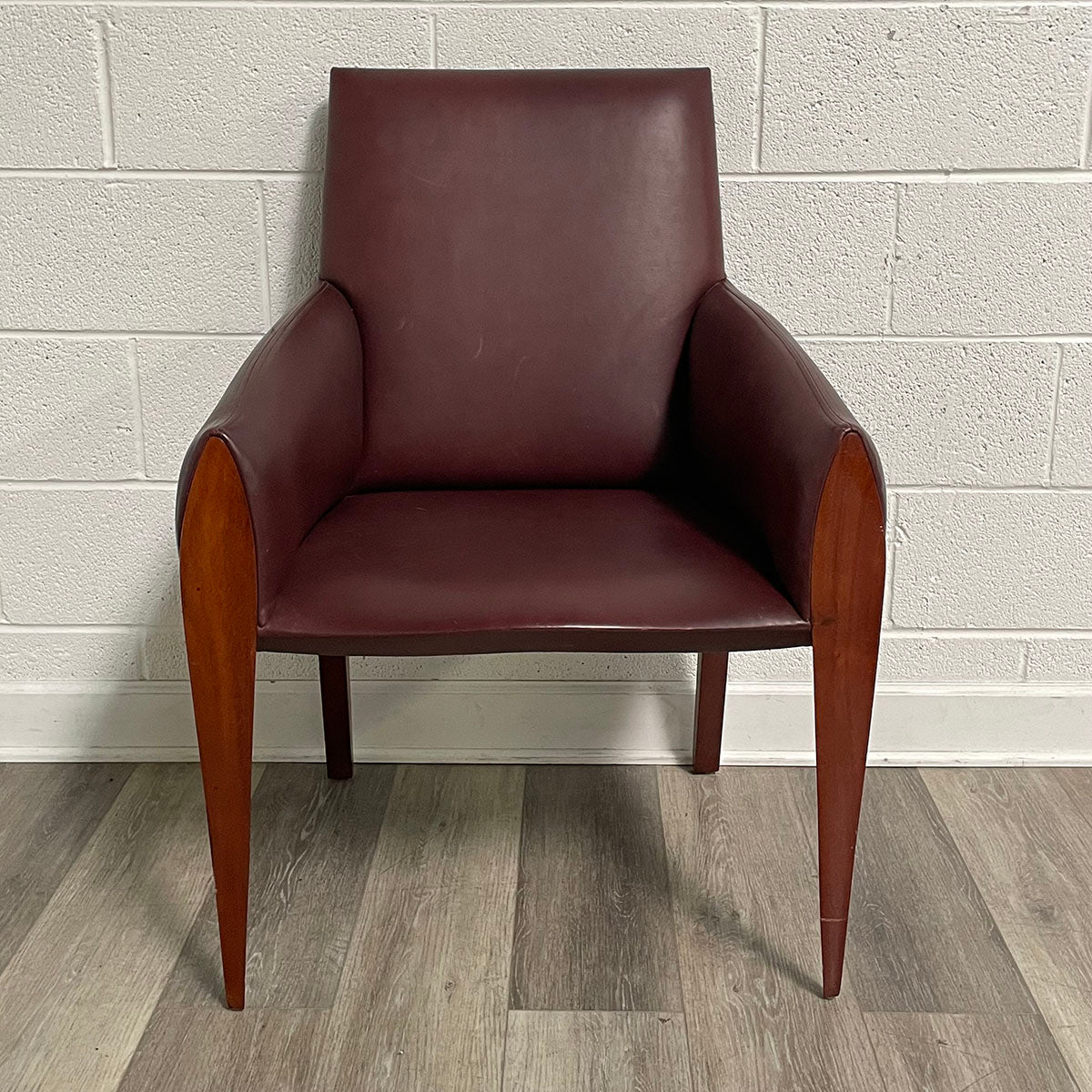 Dakota Jackson Pair Of Leather Accent Chairs