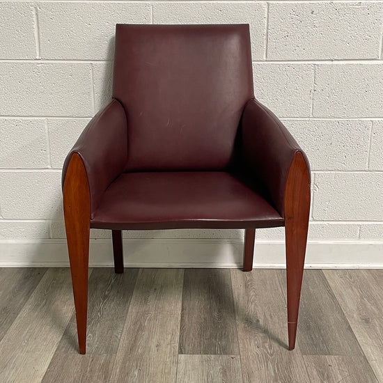 Dakota Jackson Pair Of Leather Accent Chairs
