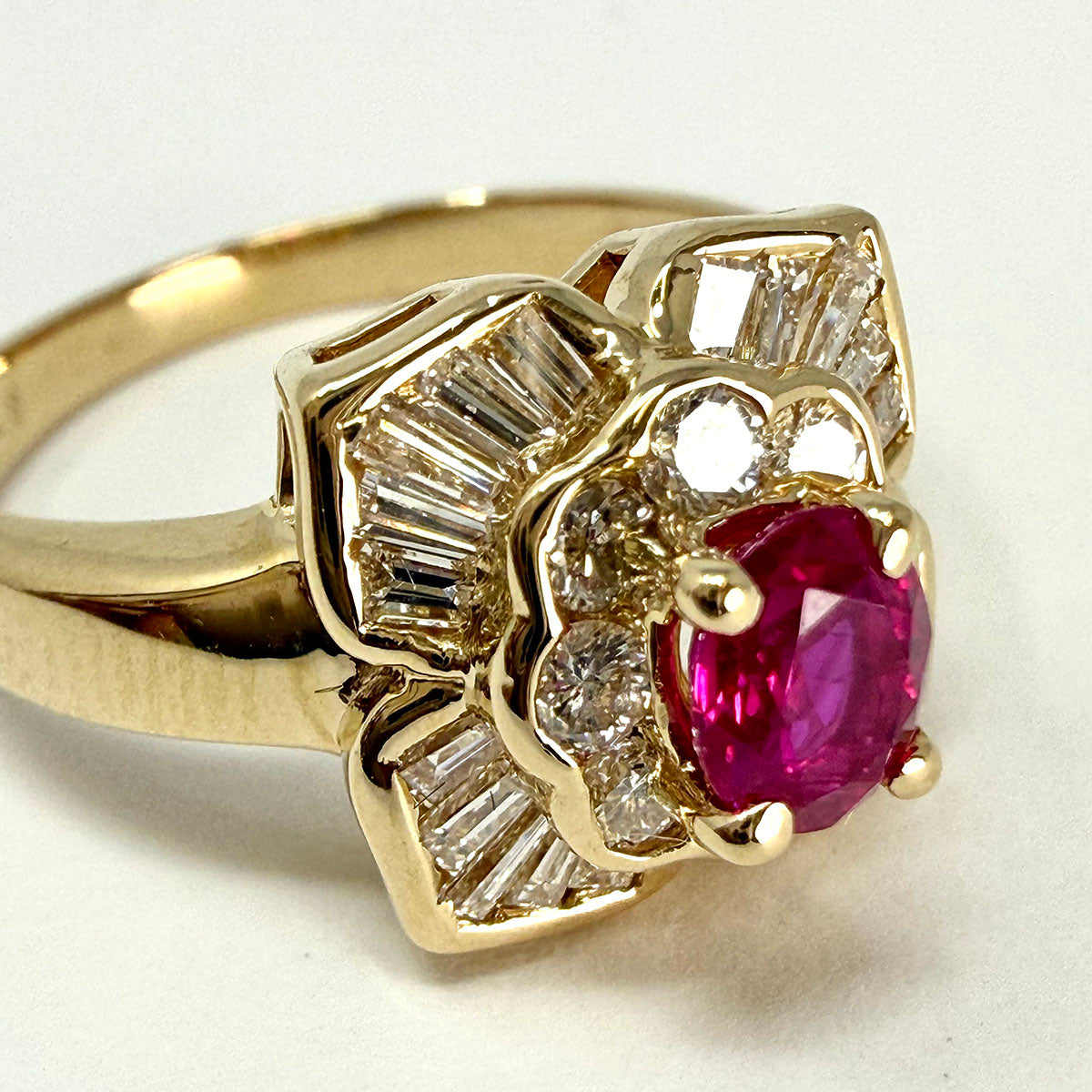 18K Ruby and Diamond Ring