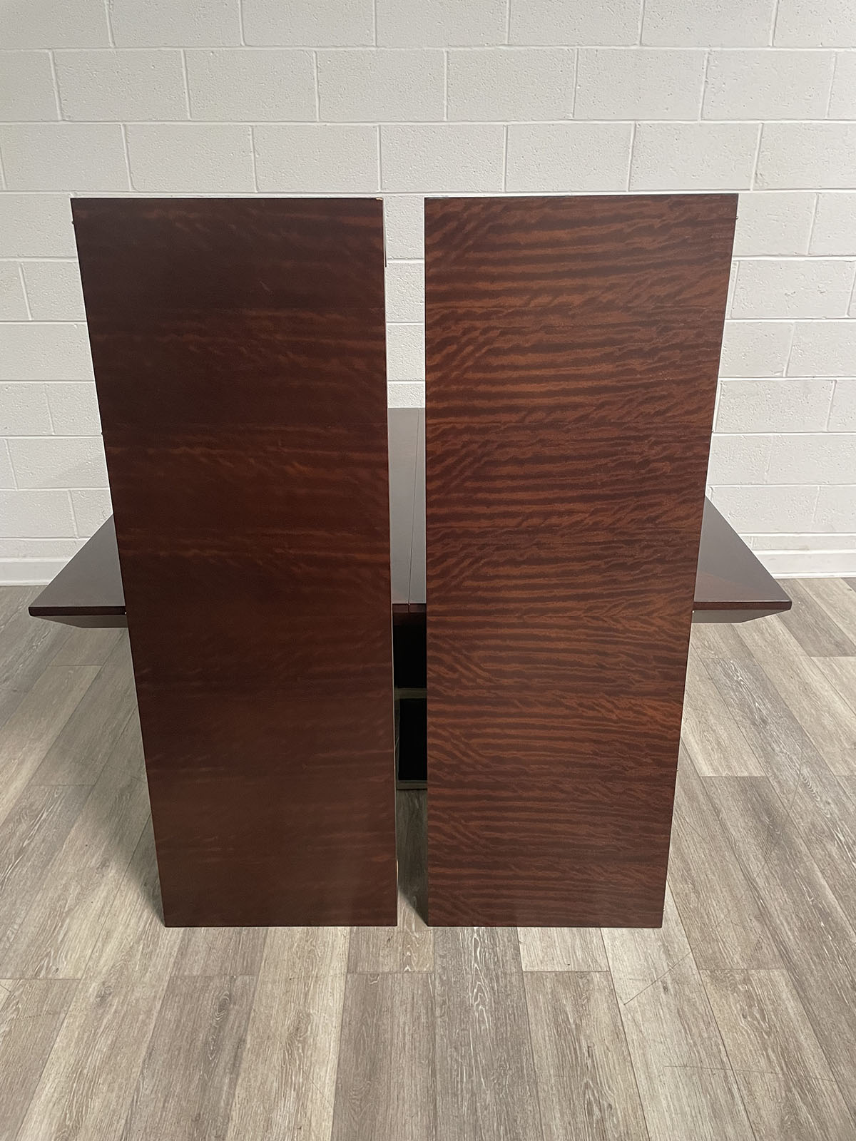Interior Crafts Square Wood Dining Table with Pedestal Base