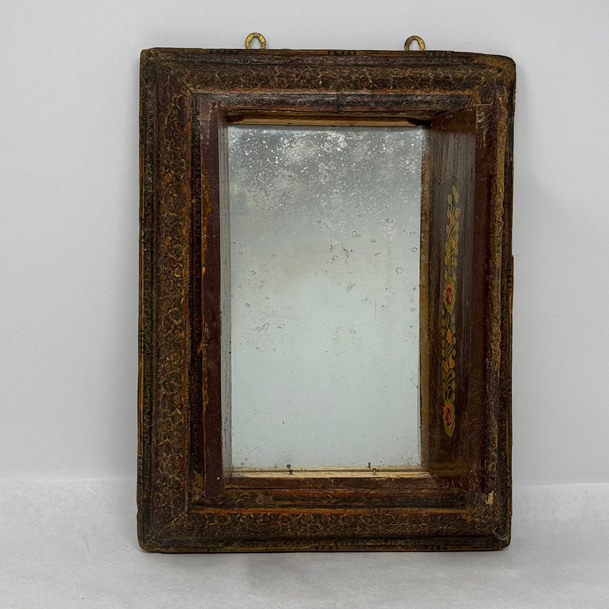 Mosaic Wood Painting Wall Mirror Cabinet