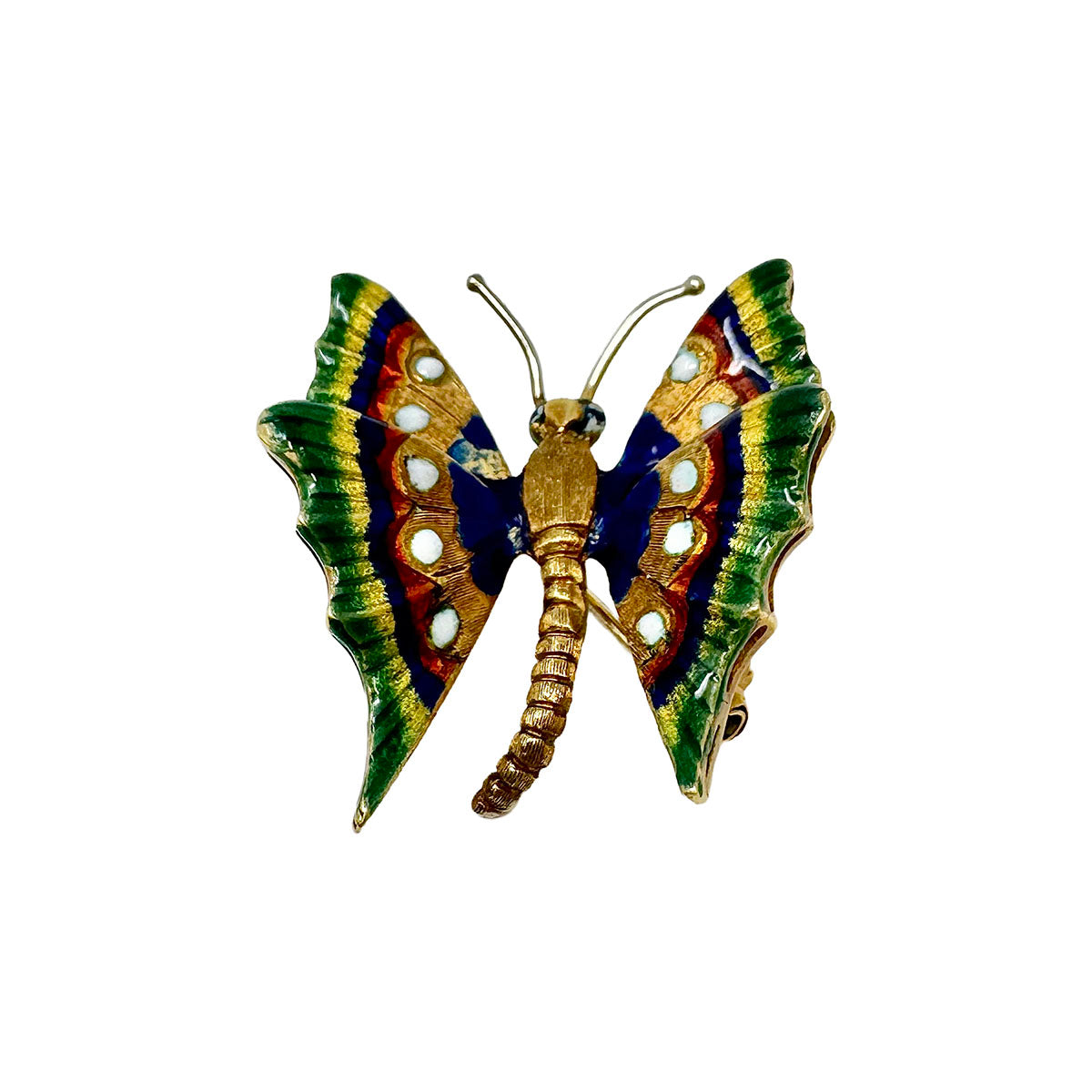 18K Enamel Butterfly Pin