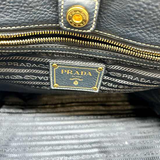 Prada Vitello Front Pocket Convertible Tote