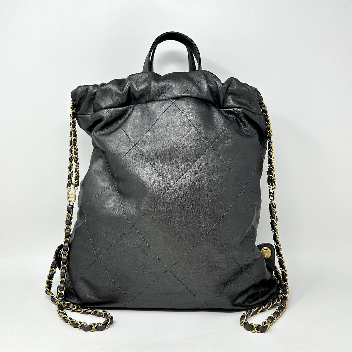 Chanel Shiny Calfskin Quilted 22 Backpack