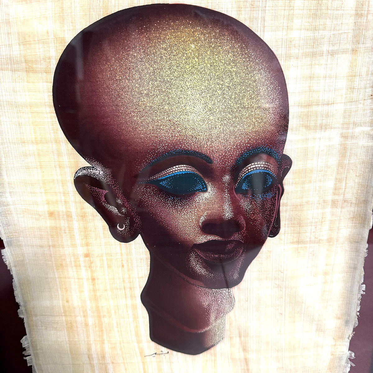 "Maret Aton Daughter of Neretiti"  Painting on Papyrus