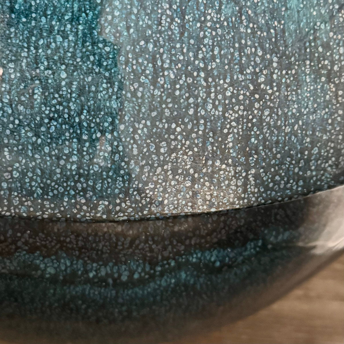 Large Glazed Teal Planter