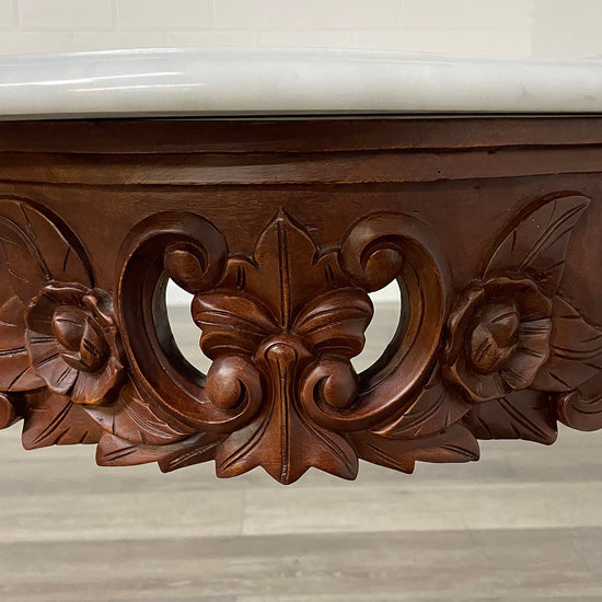 White Marble Top Console