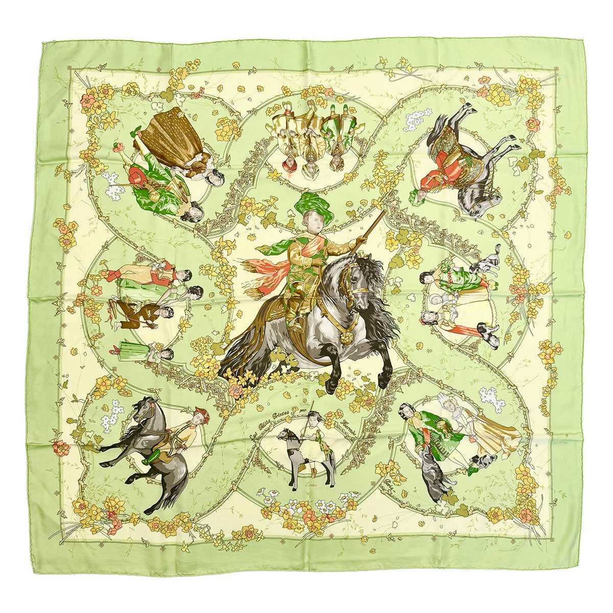 Hermes Silk "Les Petites Princes par Hermes" Scarf