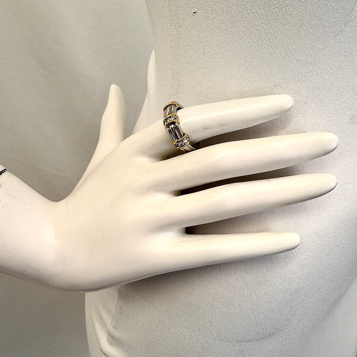 Winward Platinum and 18K Gold Ring with Diamonds