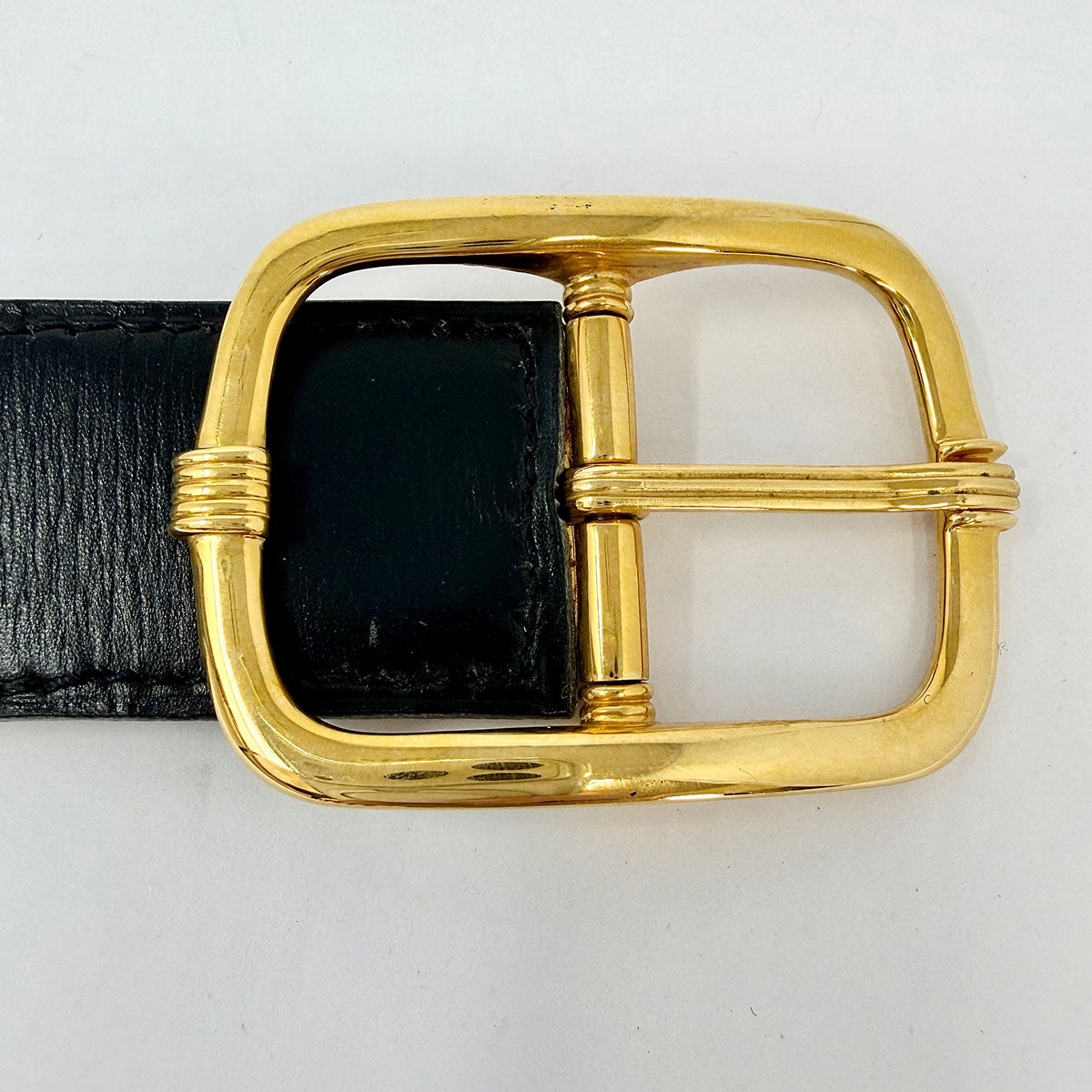 Hermes Swift Leather Belt with Gold-tone Buckle