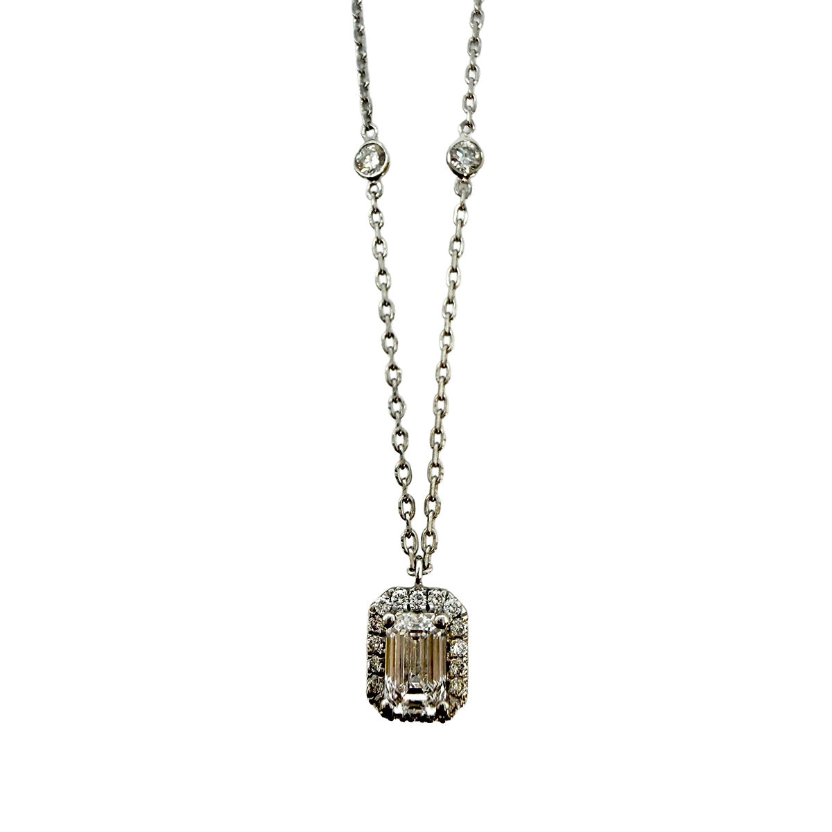 Lab Diamond Pendant Necklace