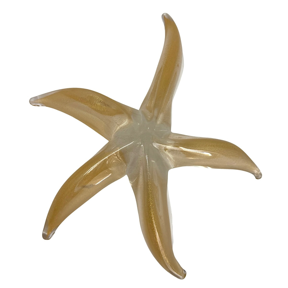 Elsa Peretti for Tiffany Starfish Murano GLass w Gold Flecks Paperweight