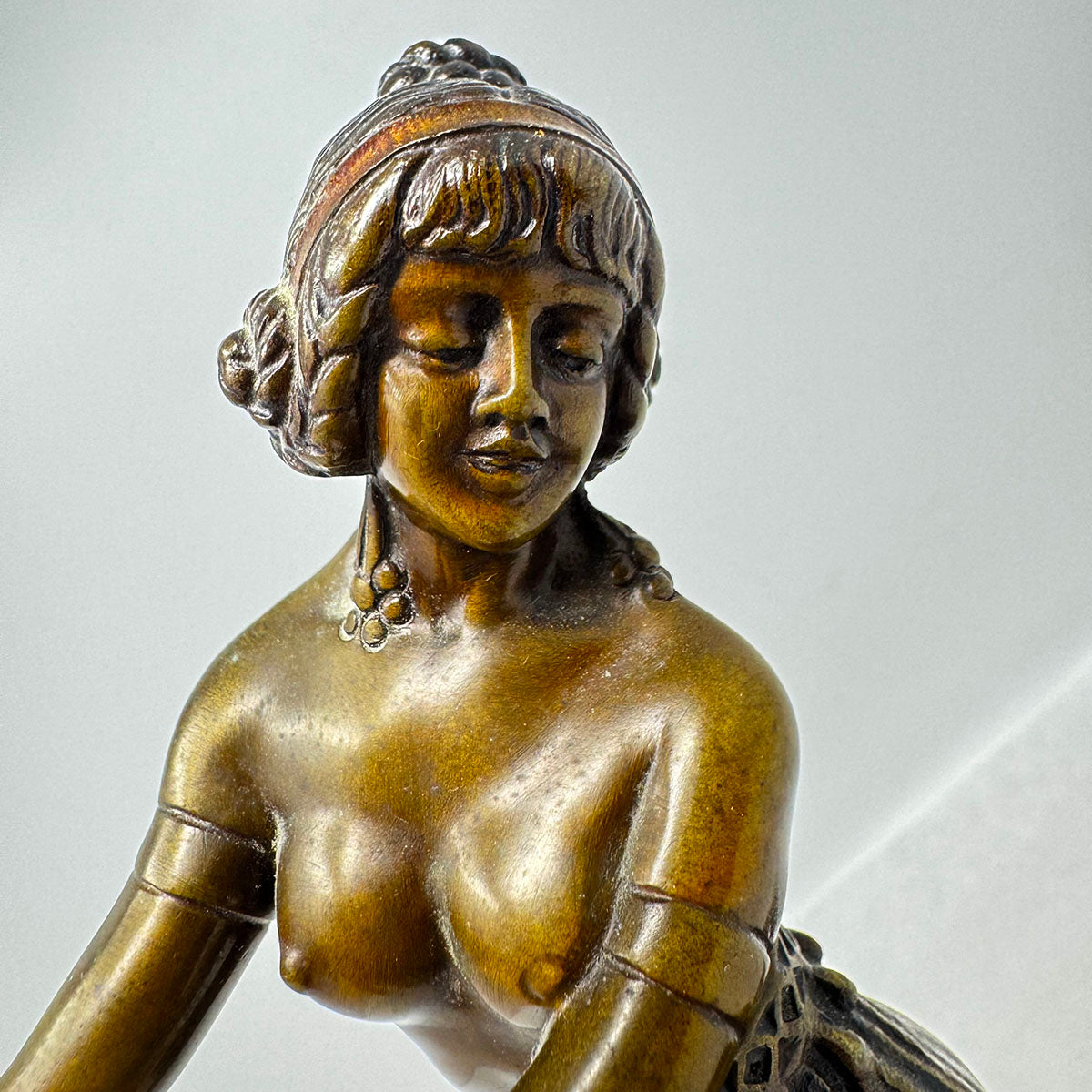 "Tanzerin" Bronze Sculpture on Marble Base Signed C 1900