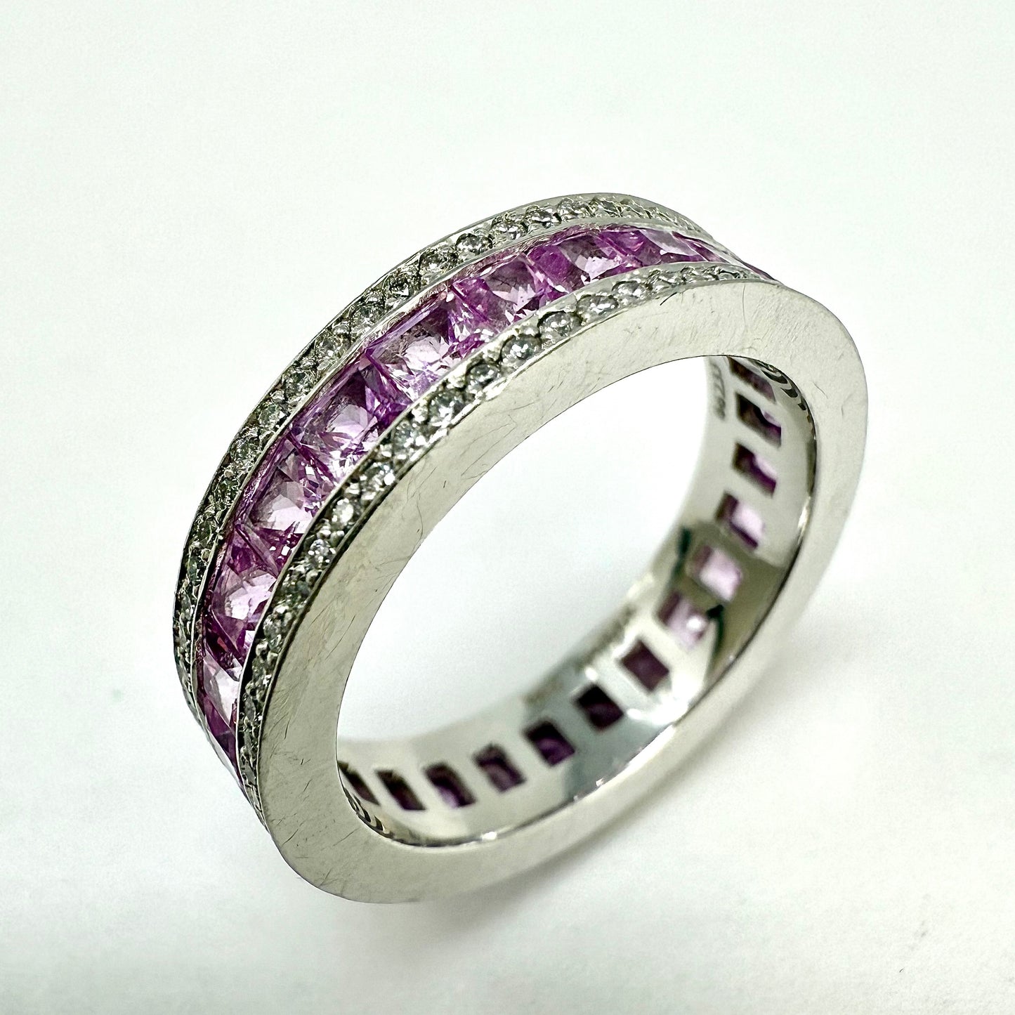 Bez Ambar Diamond and Pink Sapphire Eternity Ring