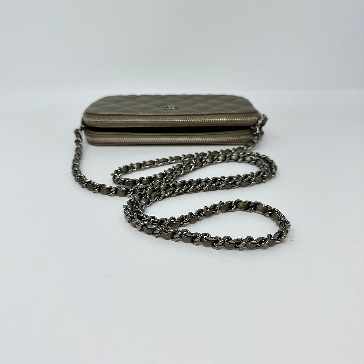 Chanel  Double Zip Clutch on Chain