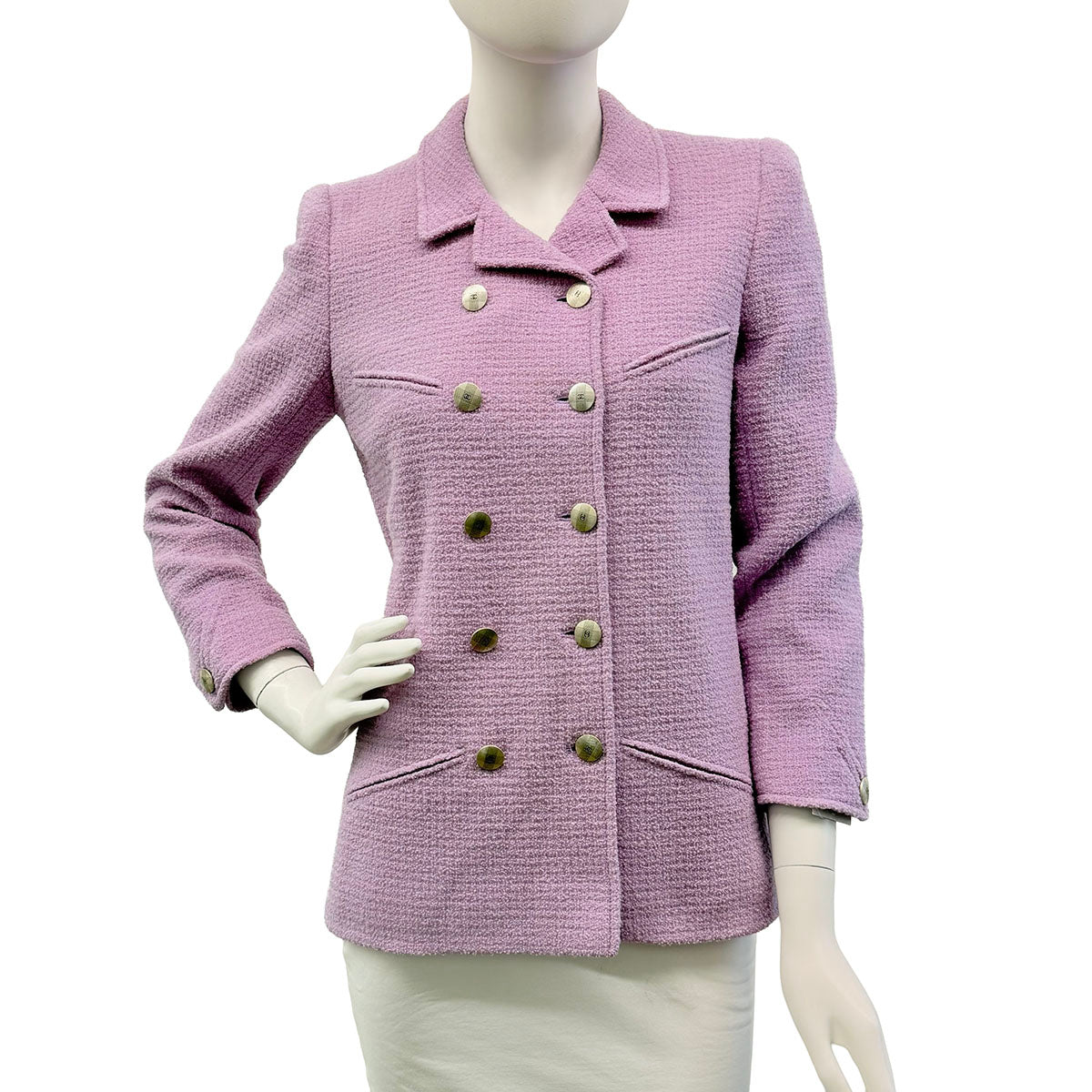 Chanel  Vintage Double Breasted Tweed Jacket