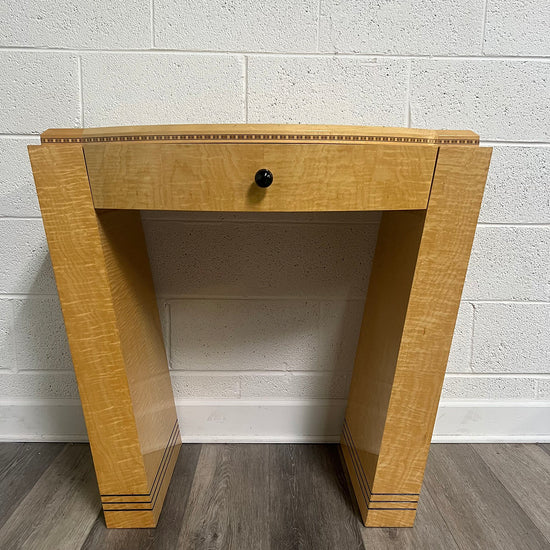 Birdseye Maple Console Table With 1 Drawer