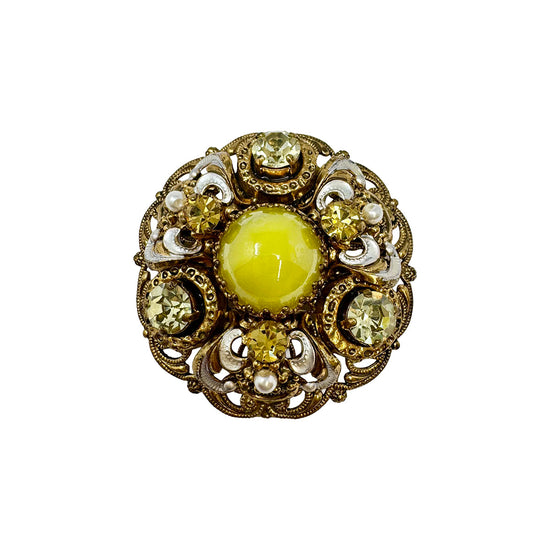 Vintage West German Filigree Brooch Pin
