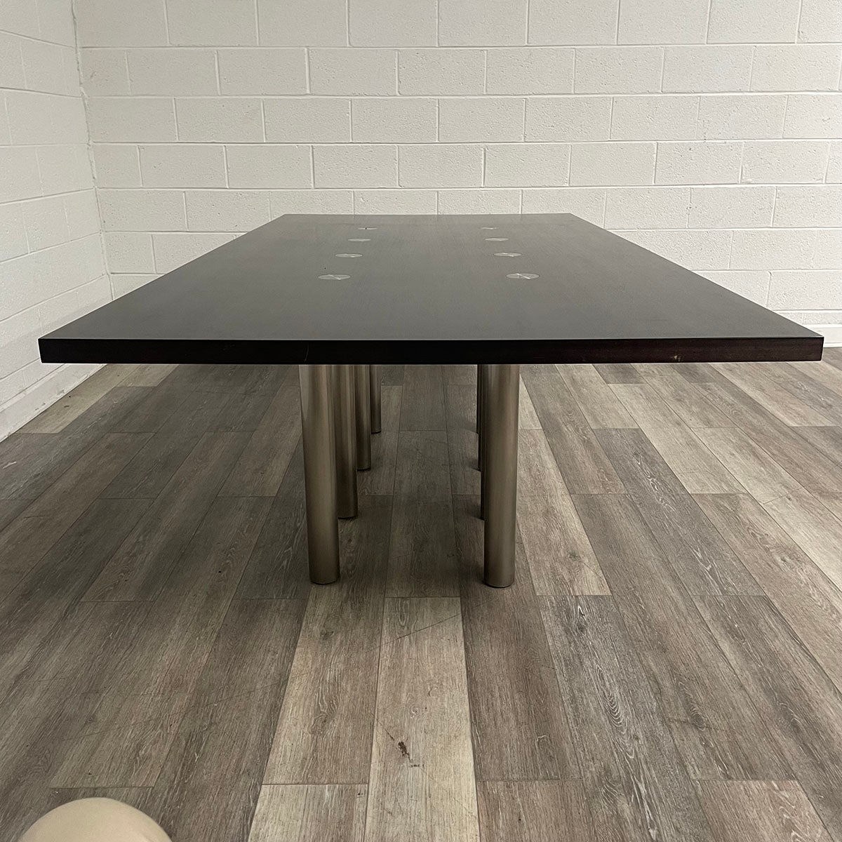 Wood and Chrome Dining Table